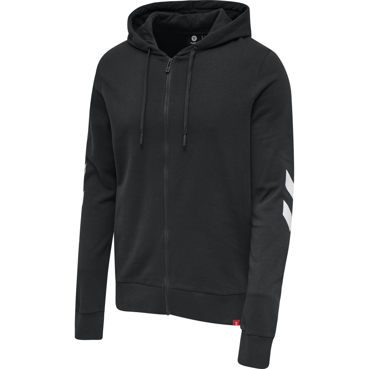 hmlLEGACY ZIP HOODIE PLUS, BLACK, packshot