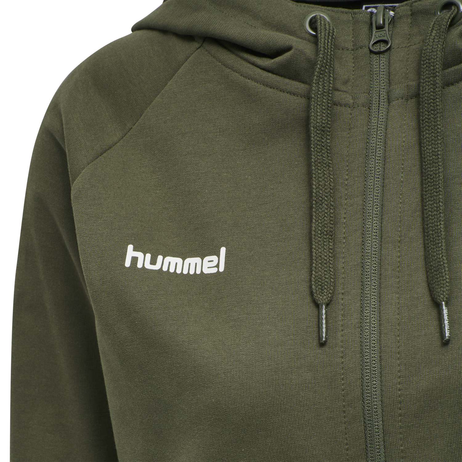 HUMMEL GO COTTON ZIP HOODIE WOMAN, GRAPE LEAF, packshot