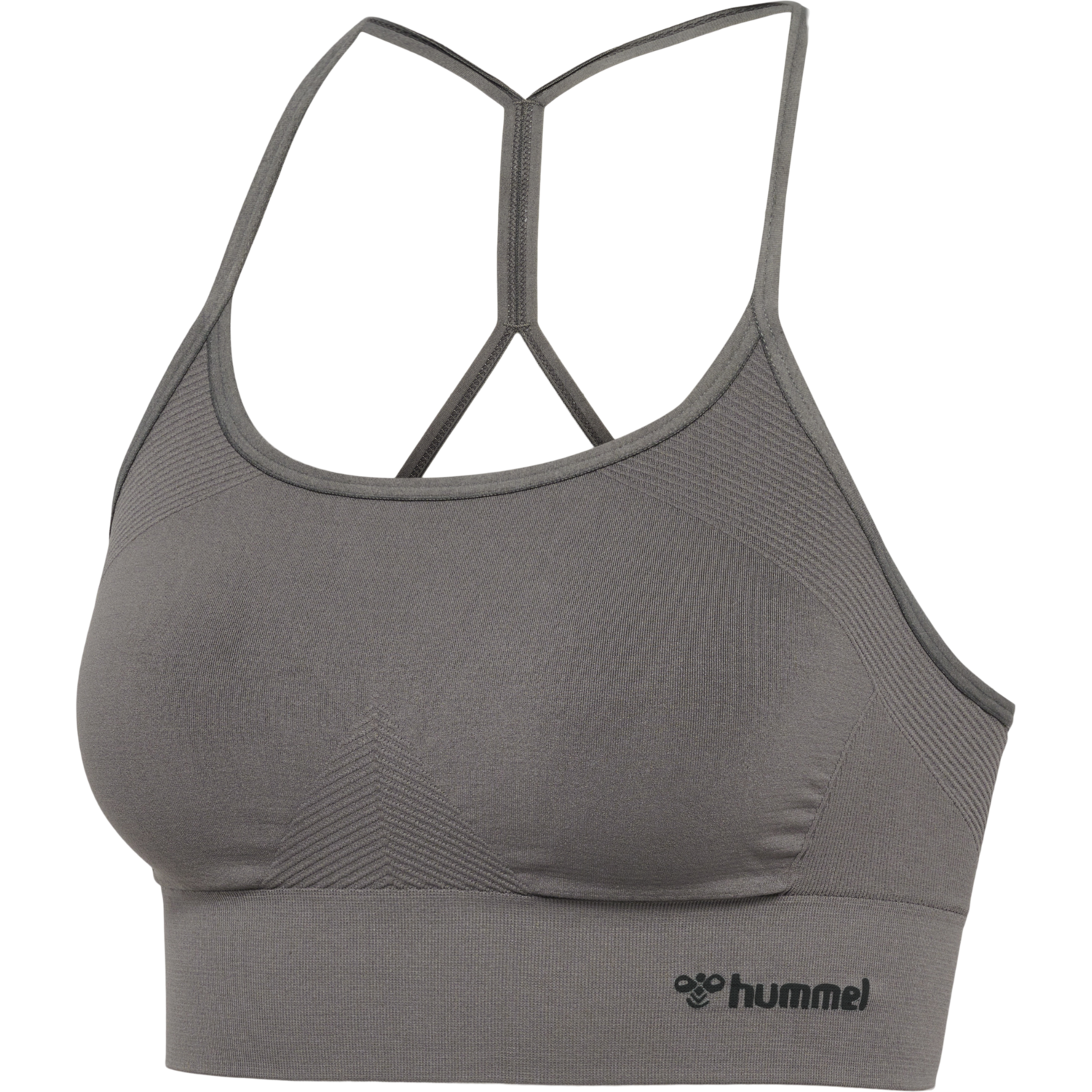 hmlTIFFY SEAMLESS SPORTS TOP, CHARCOAL GRAY, packshot