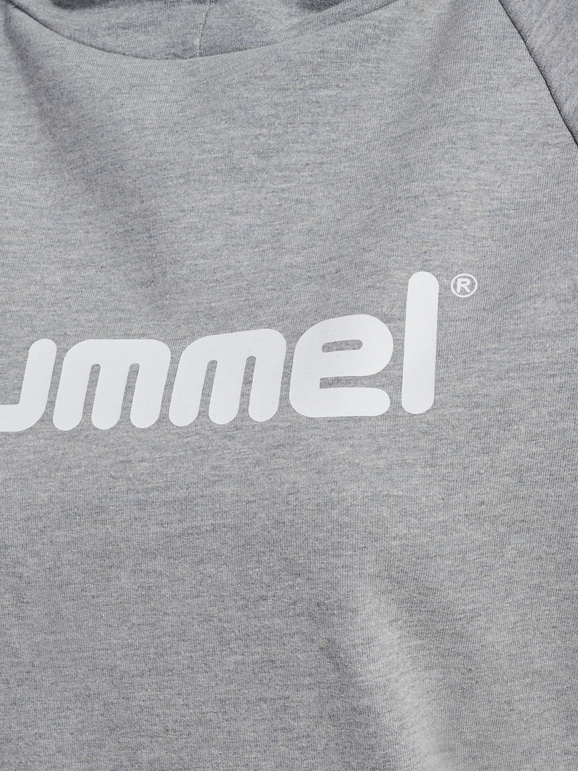 HUMMEL GO COTTON LOGO HOODIE WOMAN, GREY MELANGE, packshot