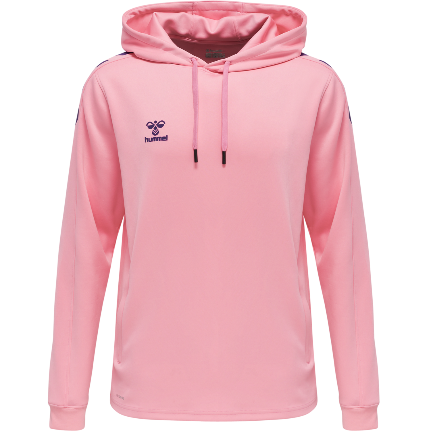 hmlCORE XK POLY SWEAT HOODIE, COTTON CANDY, packshot