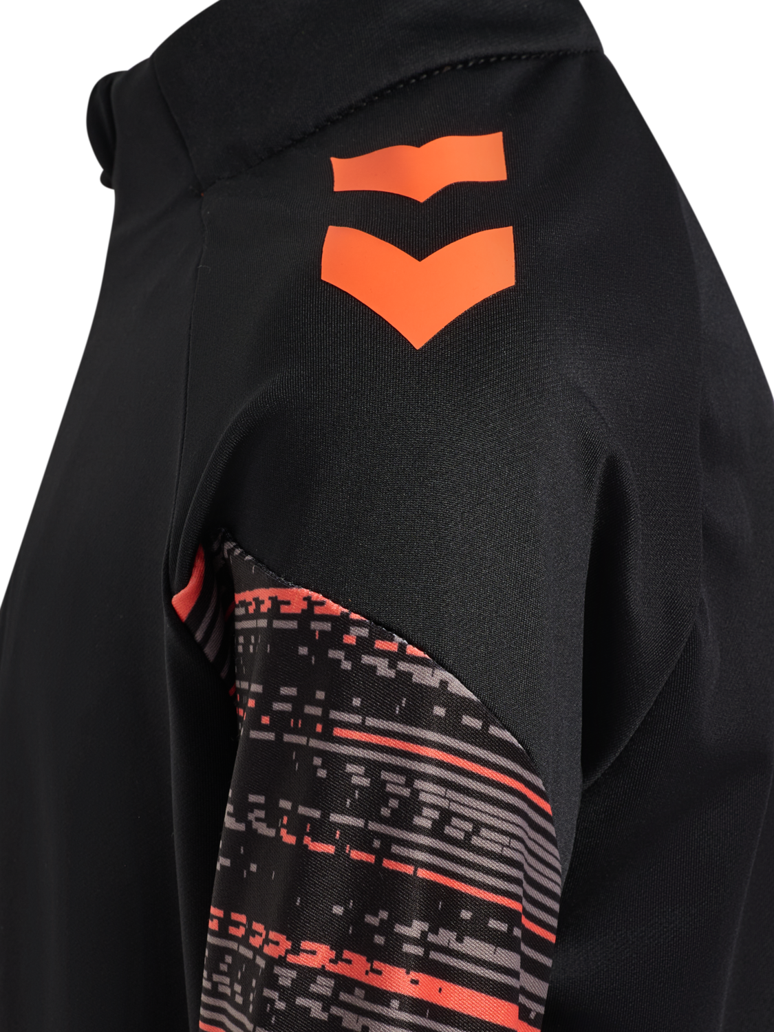 hmlBLAZE PRO TRAINING HALF ZIP KIDS, BLACK/ORANGE, packshot