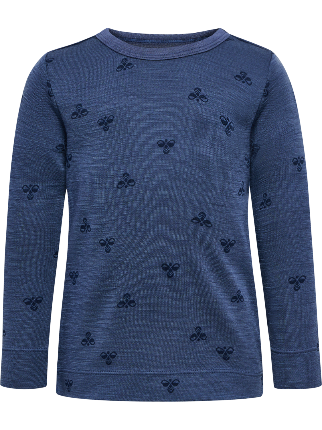 hmlMINI WOOL T-SHIRT L/S, VINTAGE INDIGO, packshot