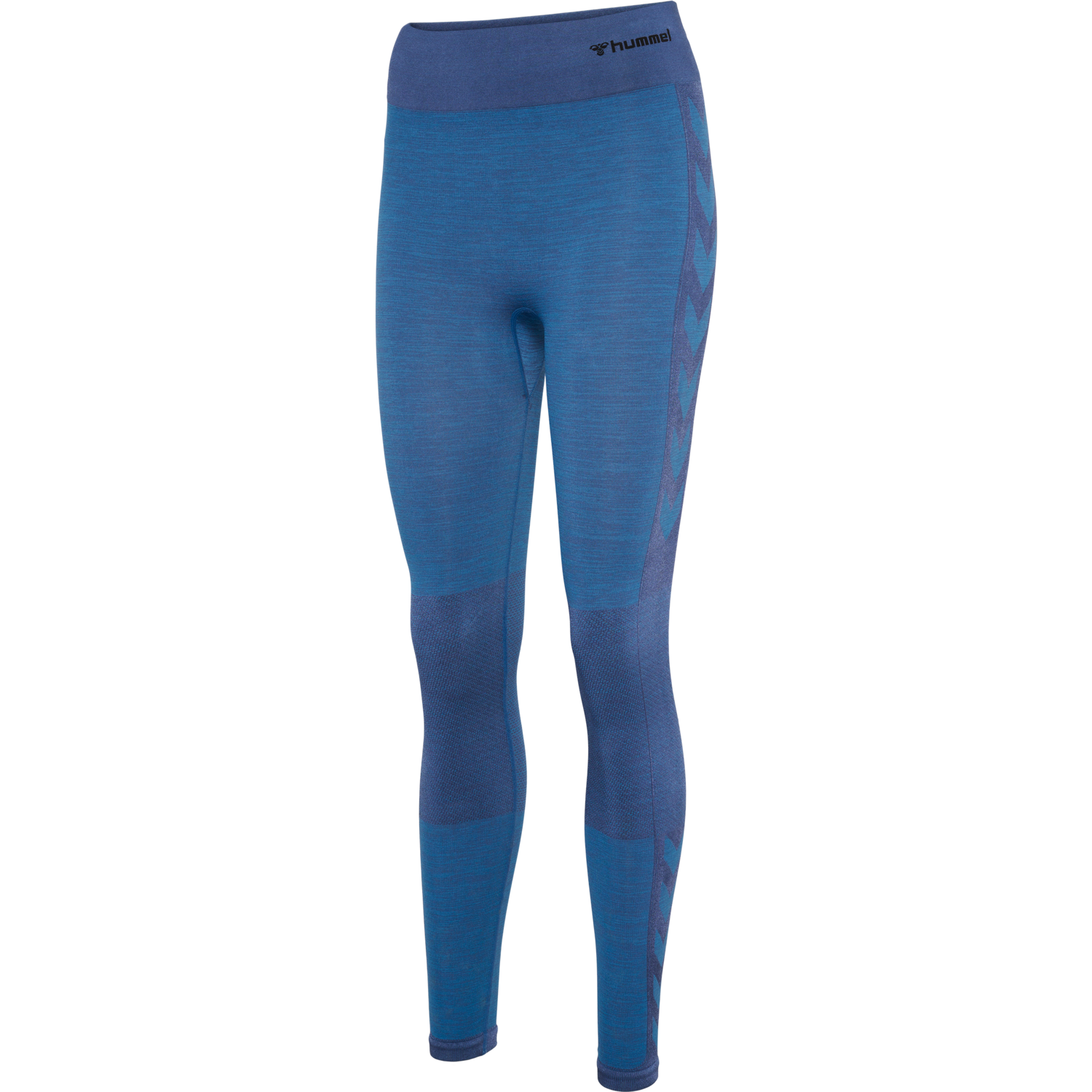 hmlCLEA SEAMLESS MID WAIST TIGHTS, RIVIERA/INSIGNIA BLUE MELANGE, packshot