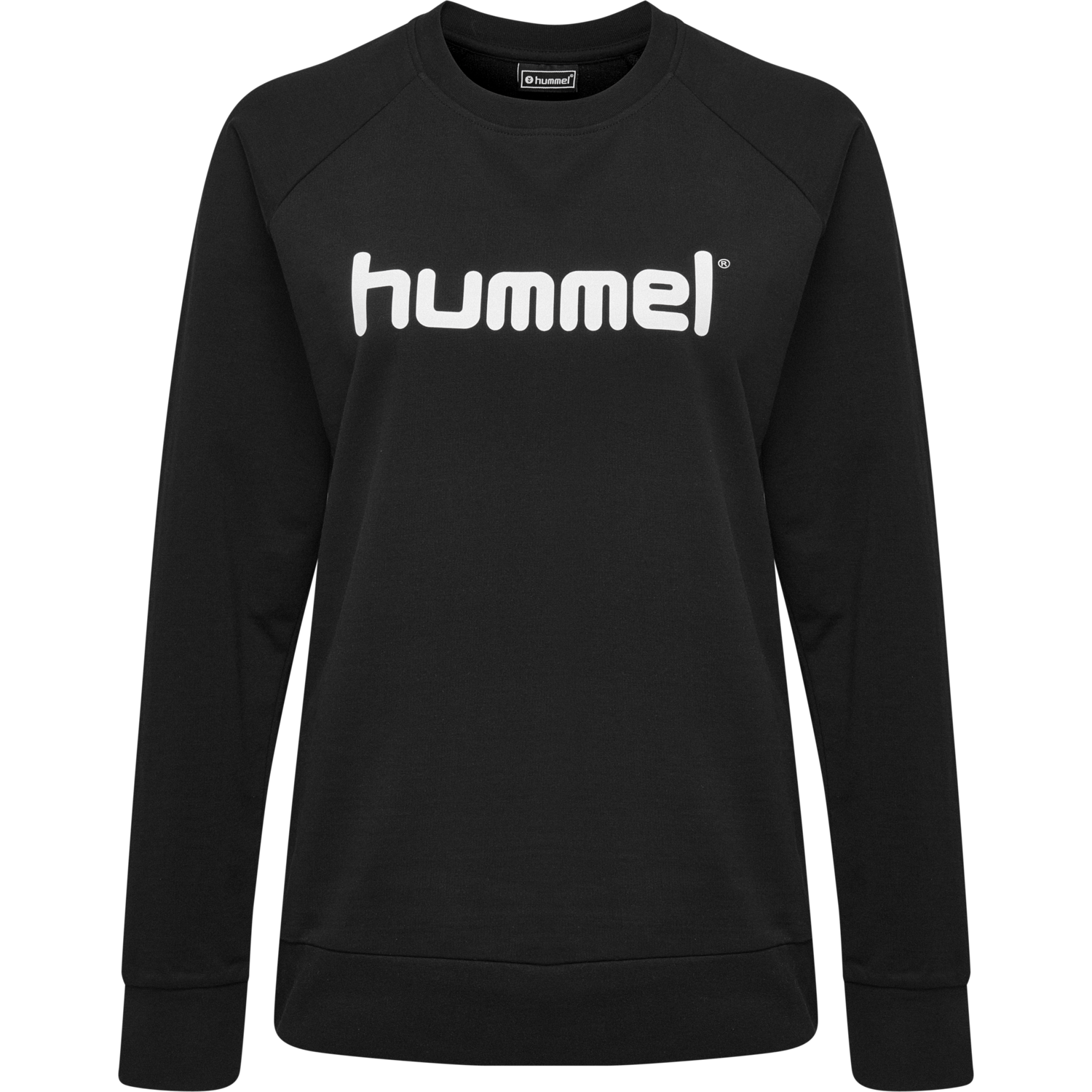 HUMMEL GO COTTON LOGO SWEATSHIRT WOMAN, BLACK, packshot