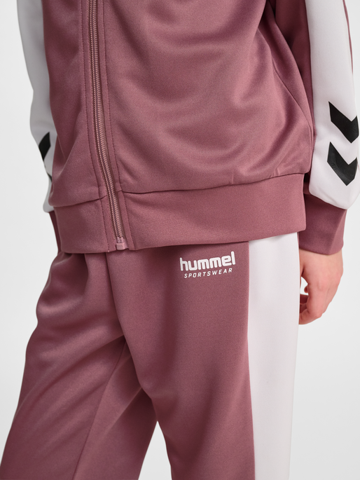 hmlJR COLORBLOCK TRACKSUIT, WISTFUL MAUVE, model