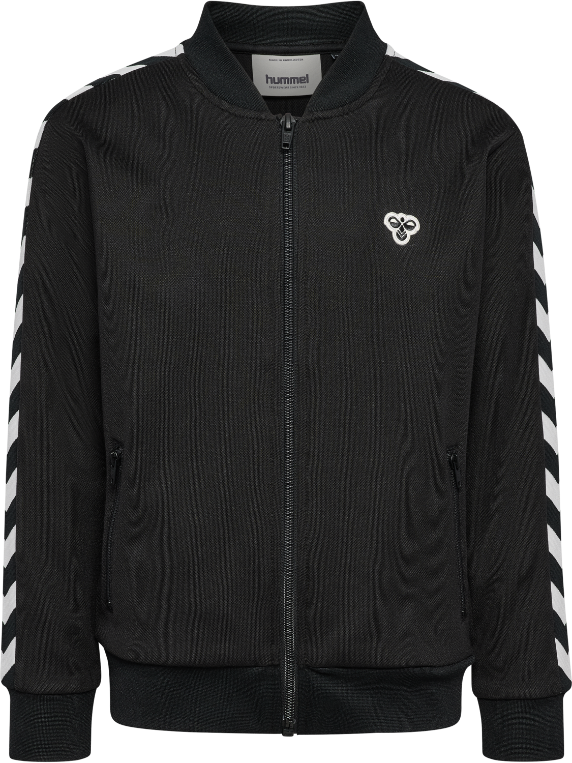 hmlJR ARCHIVE REG POLY ZIP JACKET, BLACK, packshot