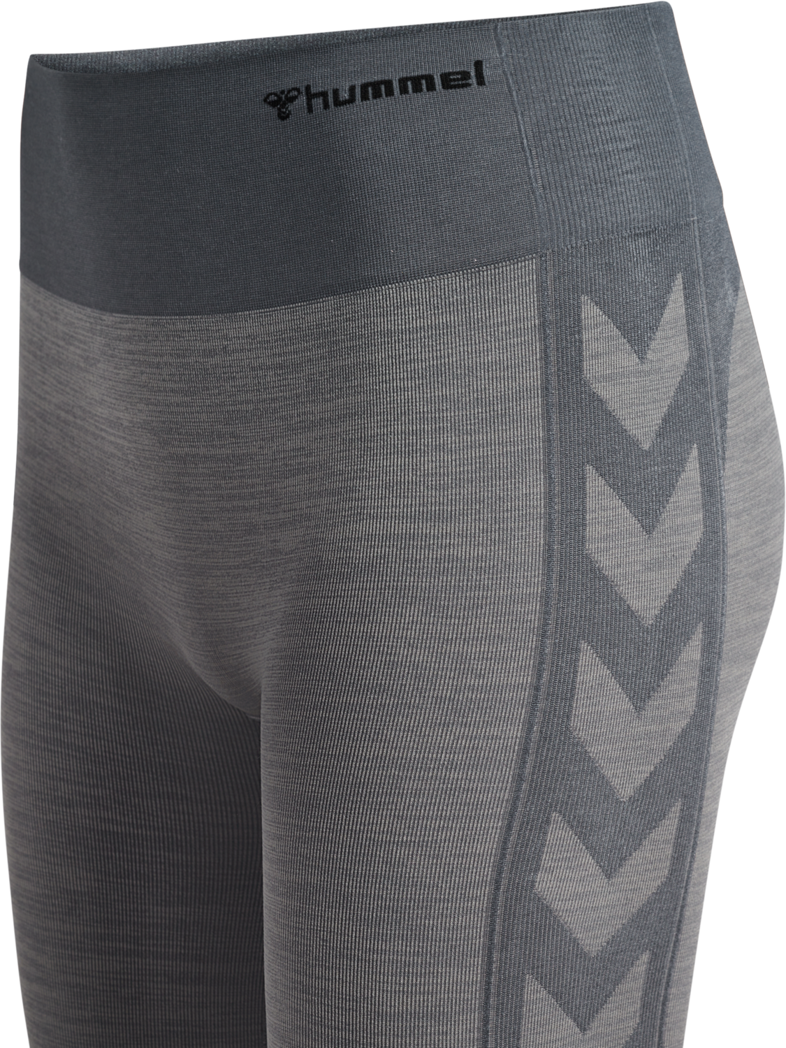 hmlMT SHINE SEAMLESS MW TIGHTS, QUIET SHADE/SHARKSKIN MELANGE, packshot