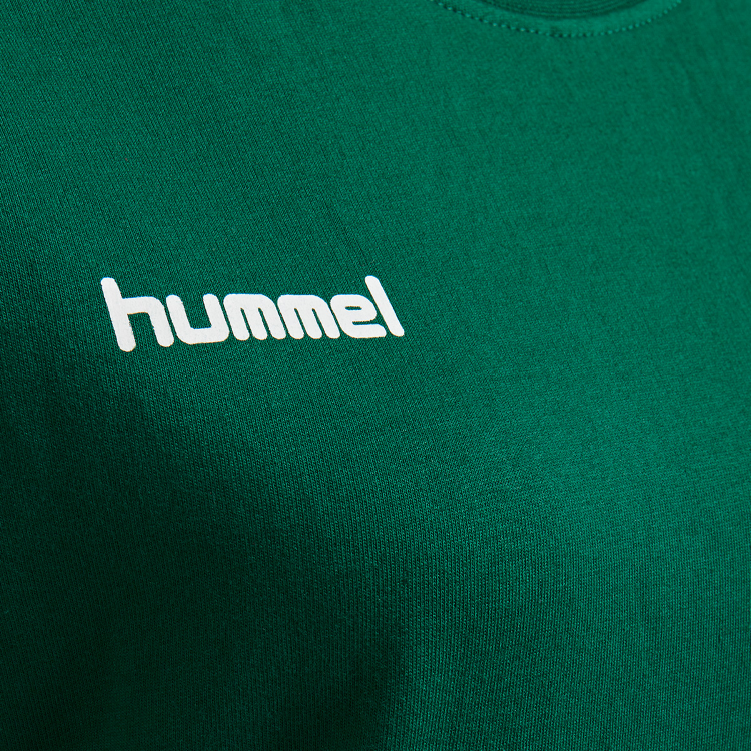 HUMMEL GO COTTON SWEATSHIRT WOMAN, EVERGREEN, packshot