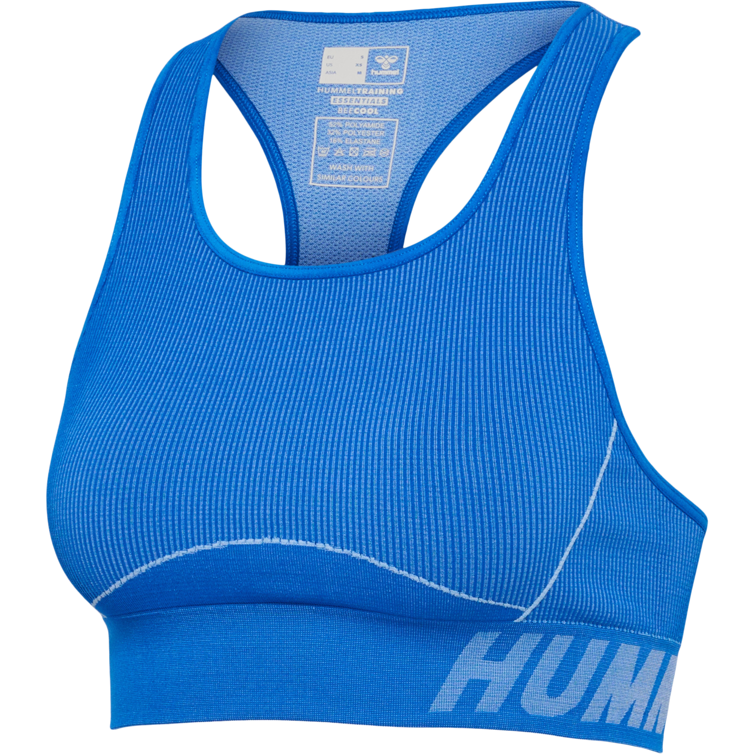 hmlTE CHRISTEL SEAMLESS SPORTS TOP, PLACID BLUE/LAPIS BLUE MELANGE, packshot