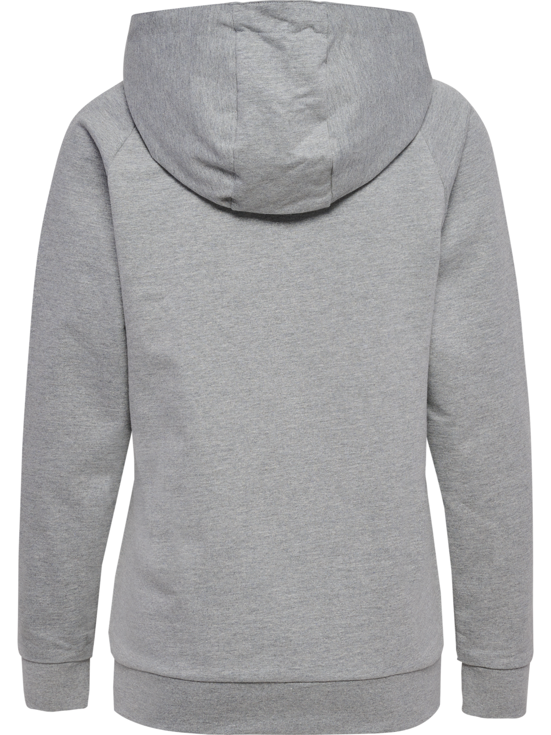 HUMMEL GO COTTON LOGO HOODIE WOMAN, GREY MELANGE, packshot