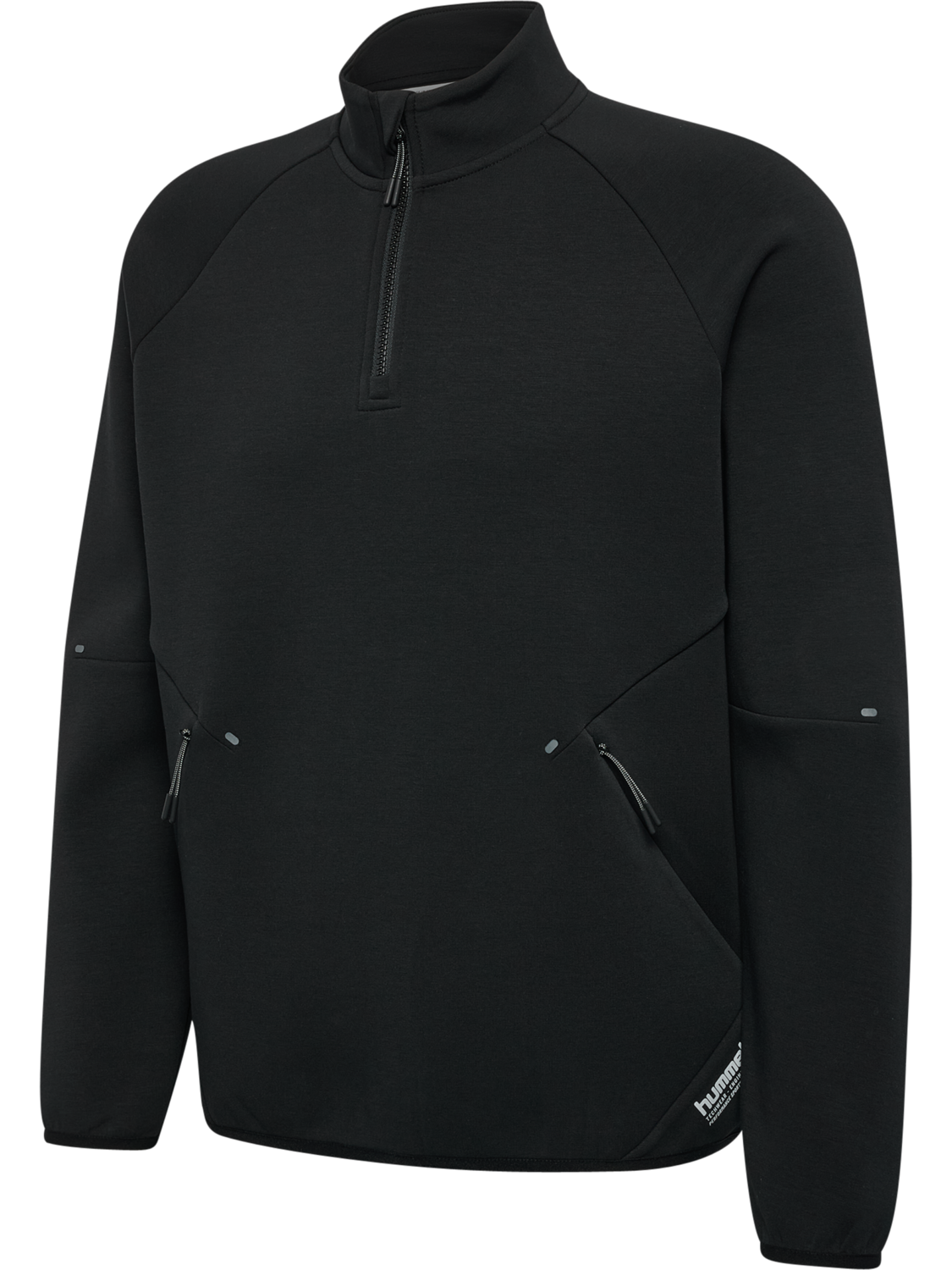 hmlTECH FLEECE HALFZIP, BLACK, packshot