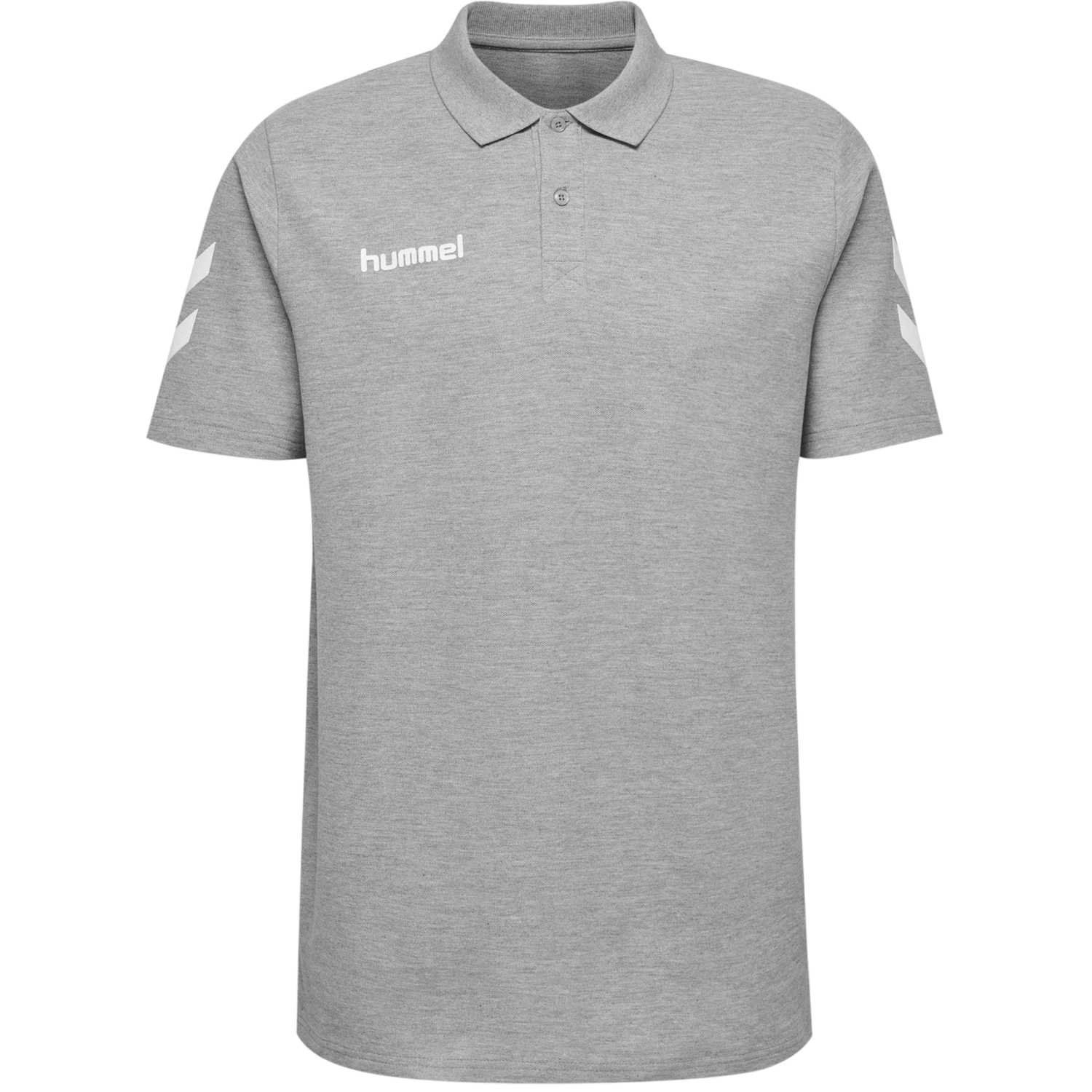 HUMMEL GO COTTON POLO, GREY MELANGE, packshot
