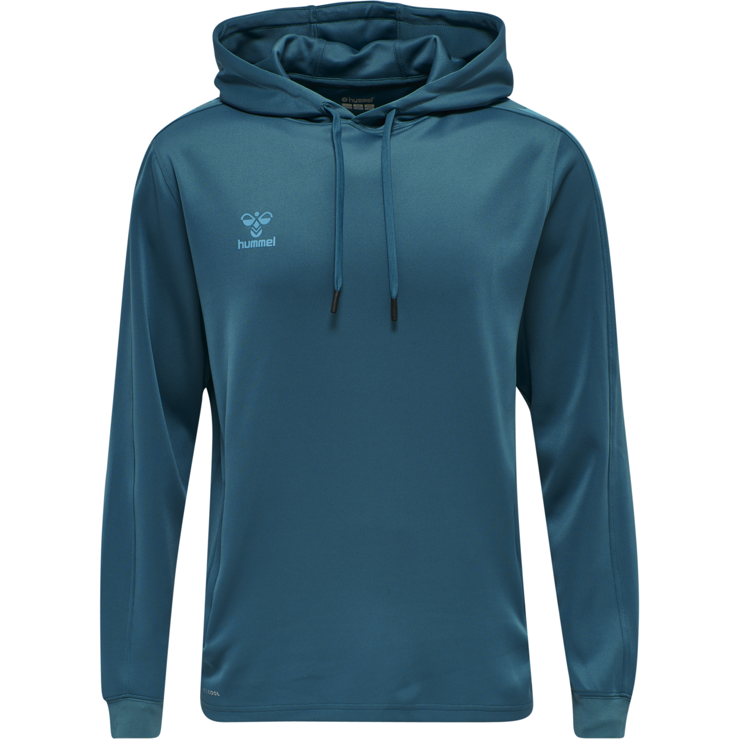 hmlCORE XK POLY SWEAT HOODIE, BLUE CORAL, packshot