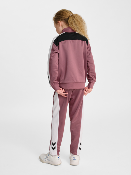 hmlJR COLORBLOCK TRACKSUIT, WISTFUL MAUVE, model