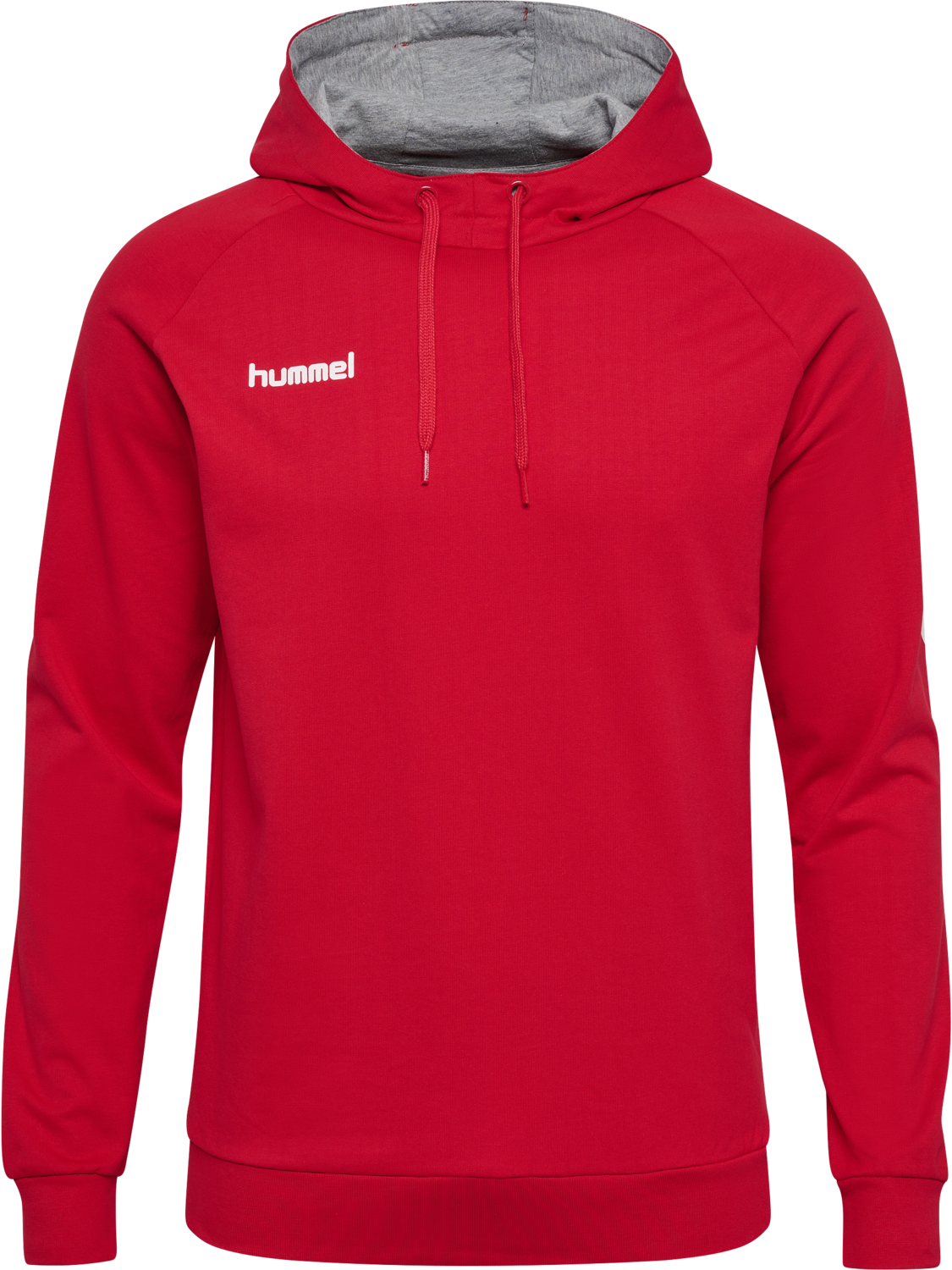 HUMMEL GO COTTON HOODIE, TRUE RED, packshot