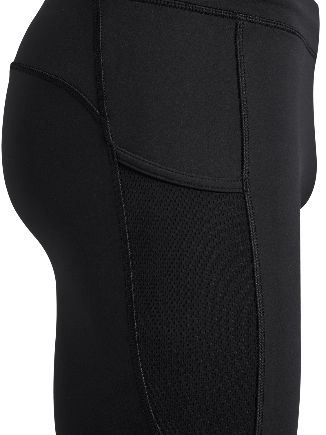 hmlRUN SHORT TIGHT, BLACK, packshot