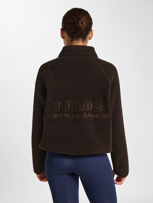 hmlPULSE FLEECE W PULLOVER, AFTER DARK, model