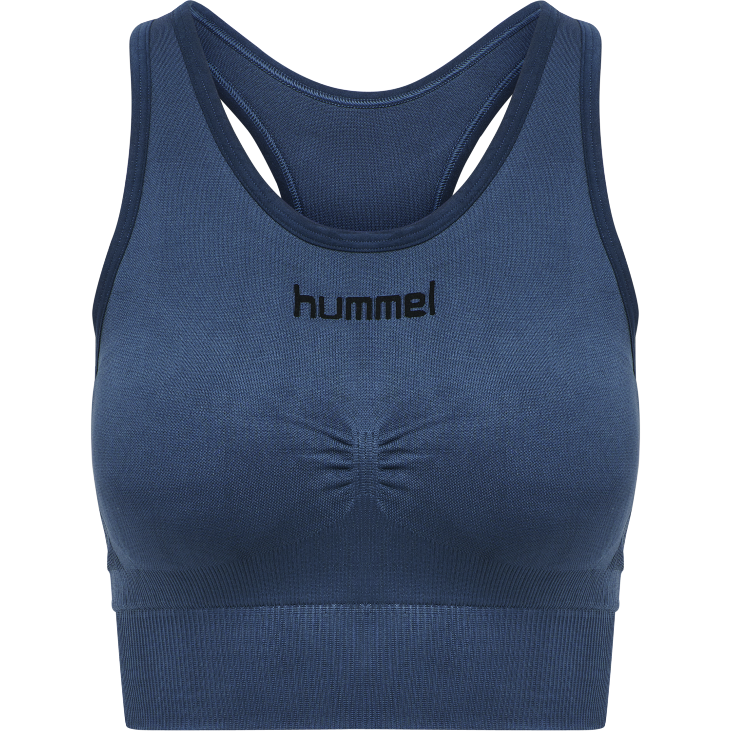 HUMMEL FIRST SEAMLESS BRA WOMAN, DARK DENIM, packshot