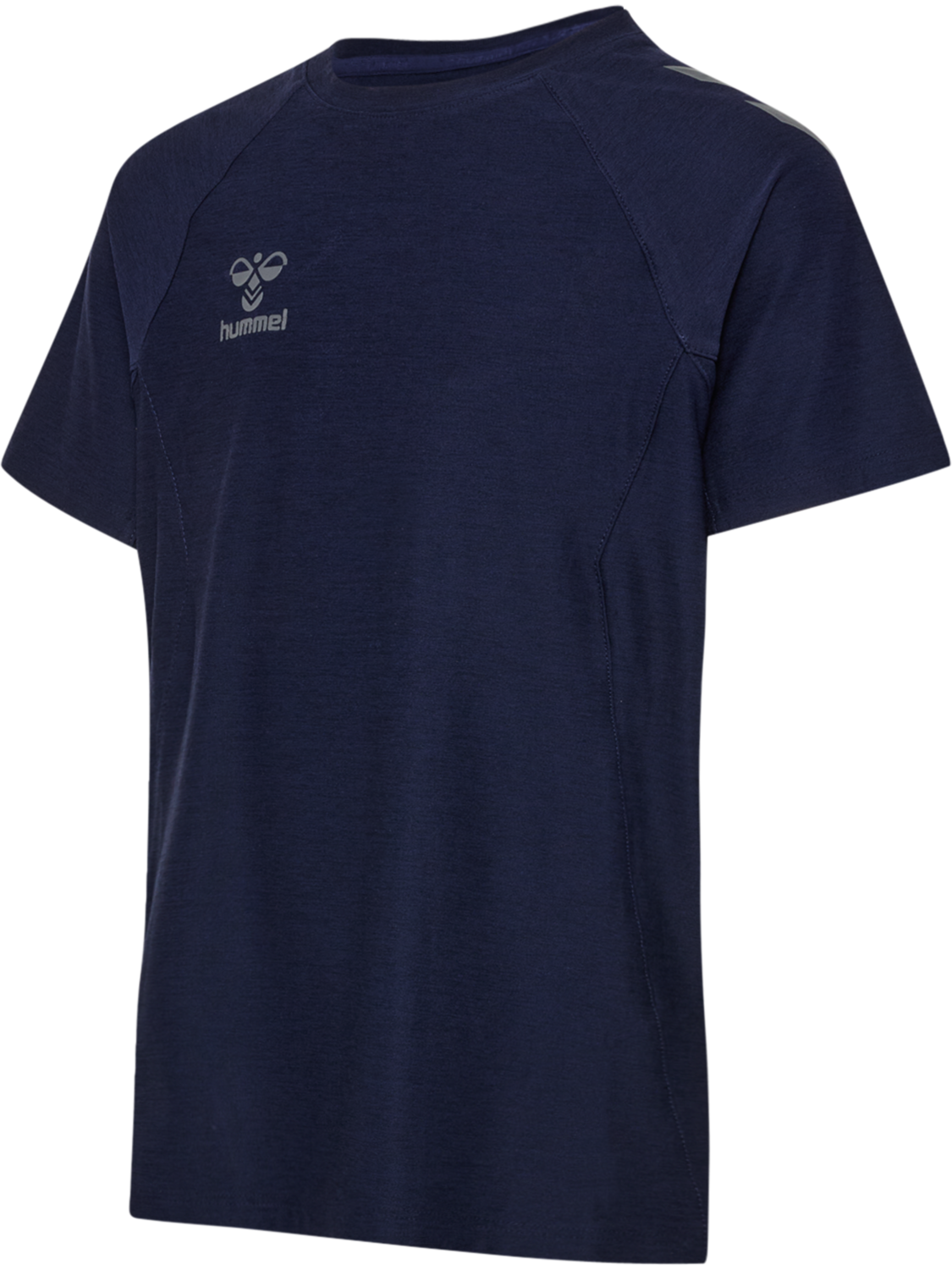 hmlCIMA 2.0 JERSEY S/S KIDS, MARINE MELANGE, packshot