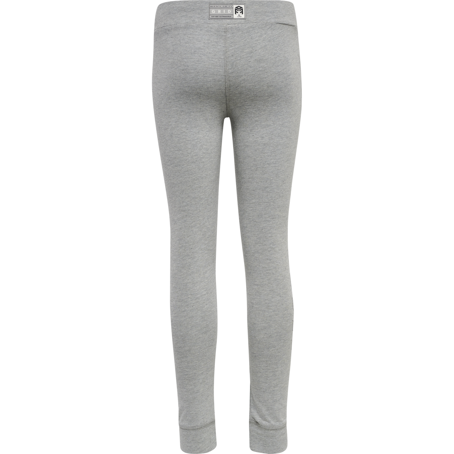 hmlMOVE GRID COTTON TIGHTS KIDS, GREY MELANGE, packshot