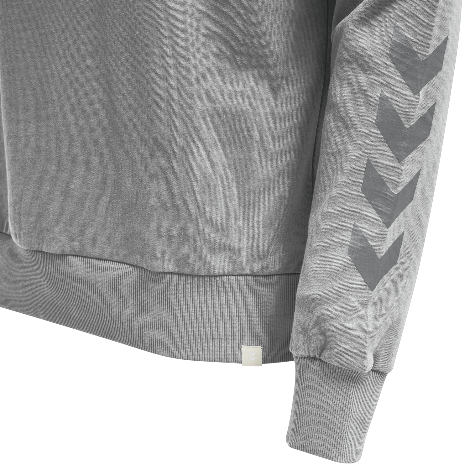 hmlLEGACY CHEVRON SWEATSHIRT, GREY MELANGE, packshot