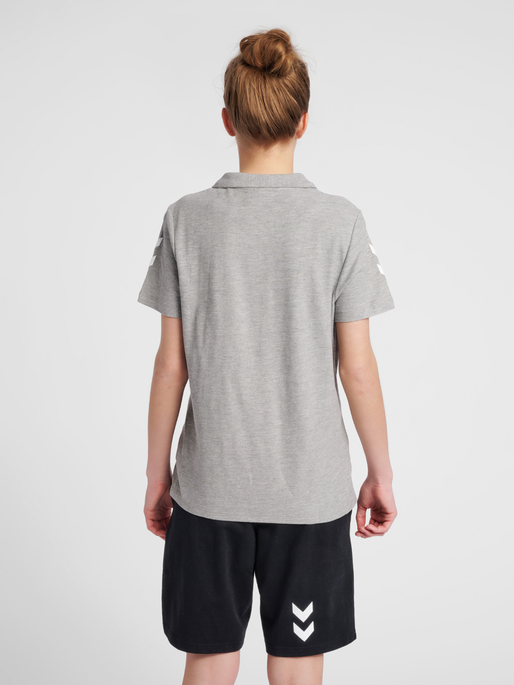 HUMMEL GO COTTON POLO WOMAN, GREY MELANGE, model