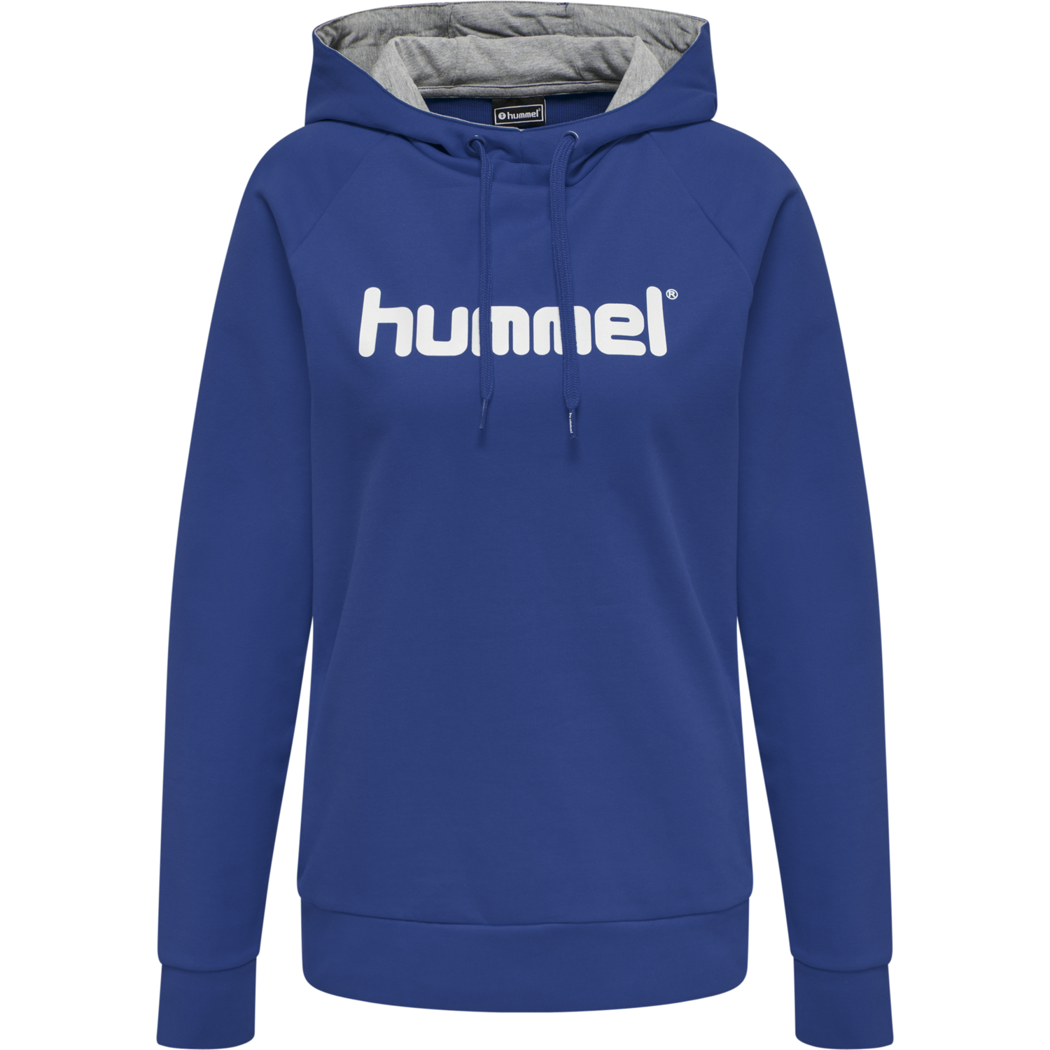 HUMMEL GO COTTON LOGO HOODIE WOMAN, TRUE BLUE, packshot