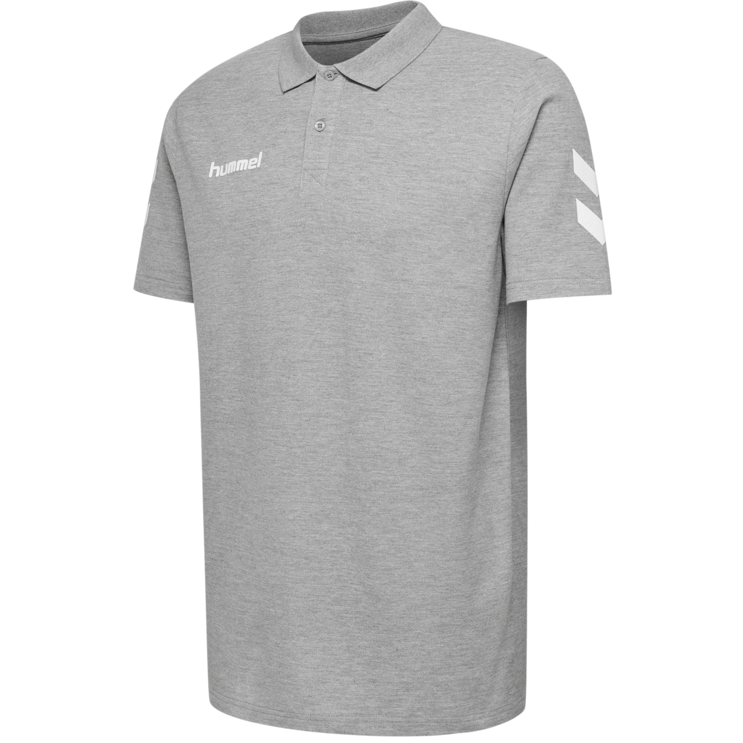 HUMMEL GO COTTON POLO, GREY MELANGE, packshot