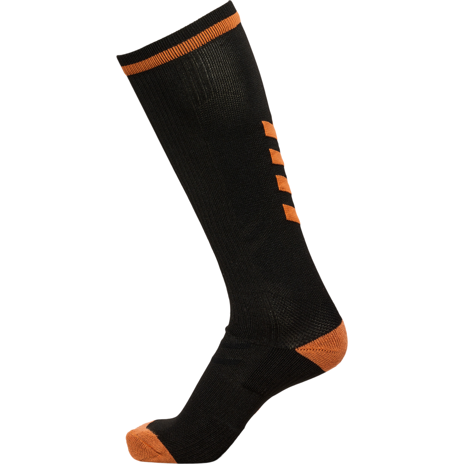 ELITE INDOOR SOCK HIGH, BLACK/ORANGE TIGER, packshot