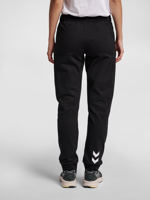 HUMMEL GO COTTON PANTS WOMAN, BLACK, model
