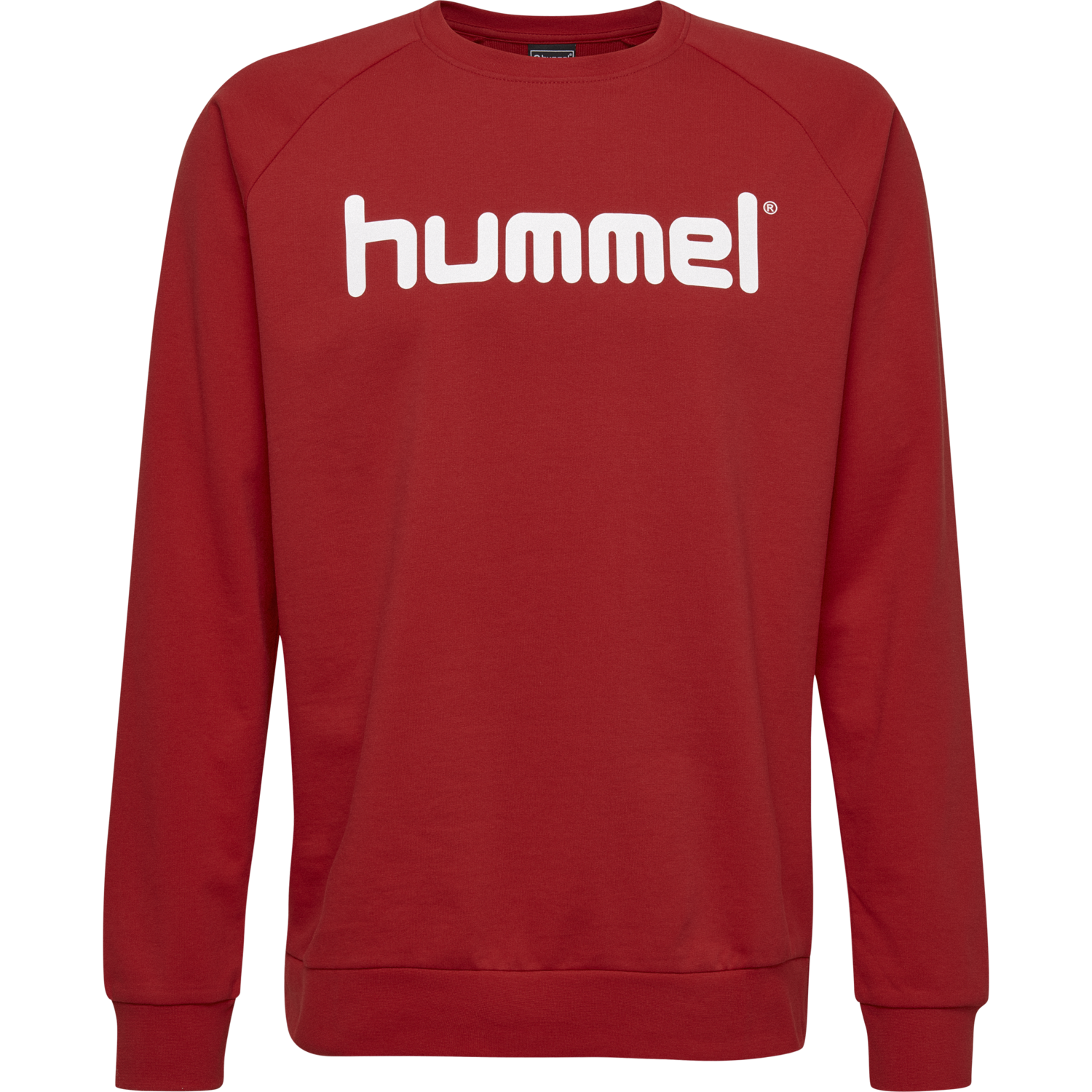 HUMMEL GO KIDS COTTON LOGO SWEATSHIRT, TRUE RED, packshot