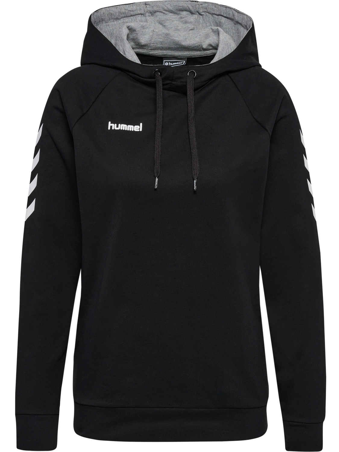 HUMMEL GO COTTON HOODIE WOMAN, BLACK, packshot