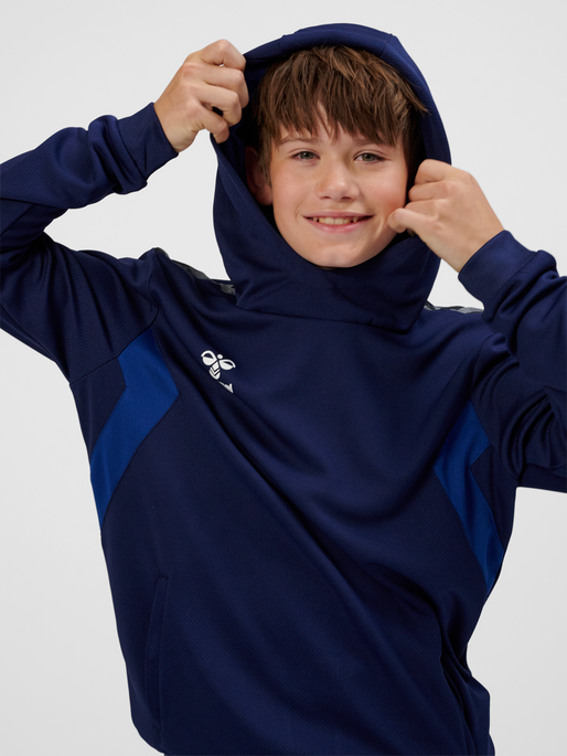 hmlAUTHENTIC PL HOODIE KIDS, MARINE, model