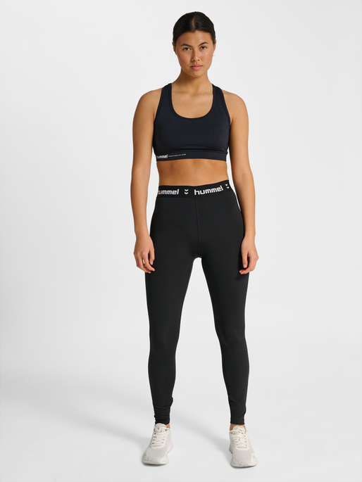 hmlPULSE MID WAIST TIGHTS, BLACK, model