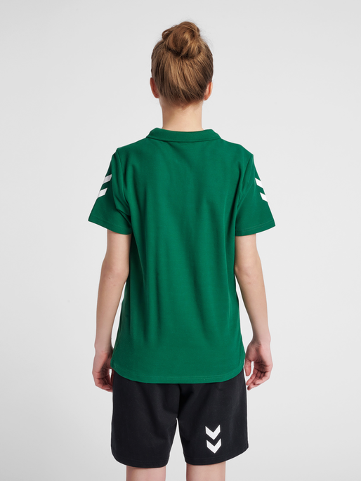 HUMMEL GO COTTON POLO WOMAN, EVERGREEN, model