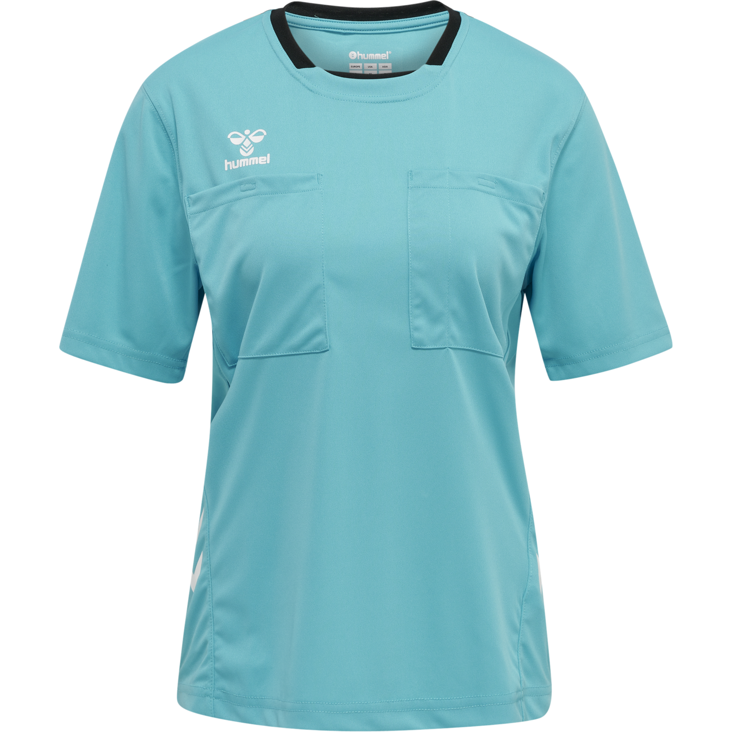 hmlREFEREE CHEVRON WO  JERSEY S/S, SCUBA BLUE, packshot