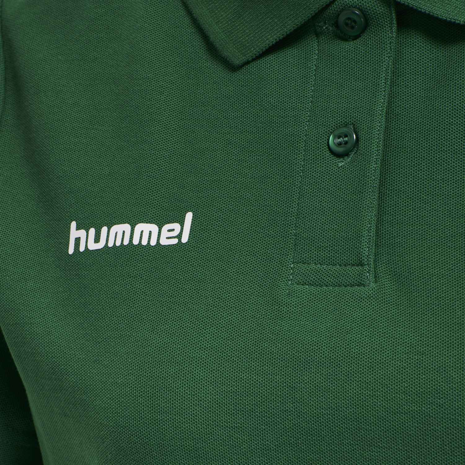 HUMMEL GO COTTON POLO WOMAN, EVERGREEN, packshot