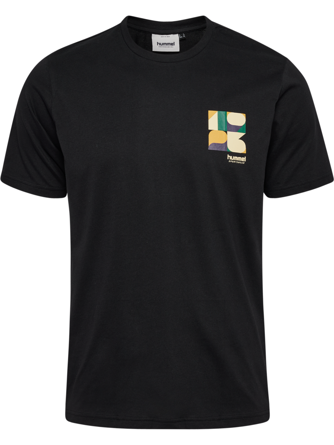 hmlREGULAR GRAPHIC TEE S/S, BLACK/BLACK, packshot