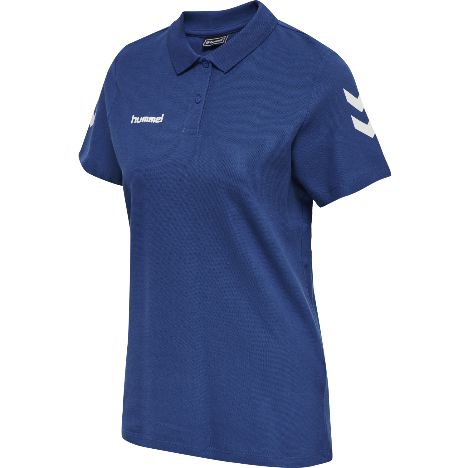 HUMMEL GO COTTON POLO WOMAN, TRUE BLUE, packshot