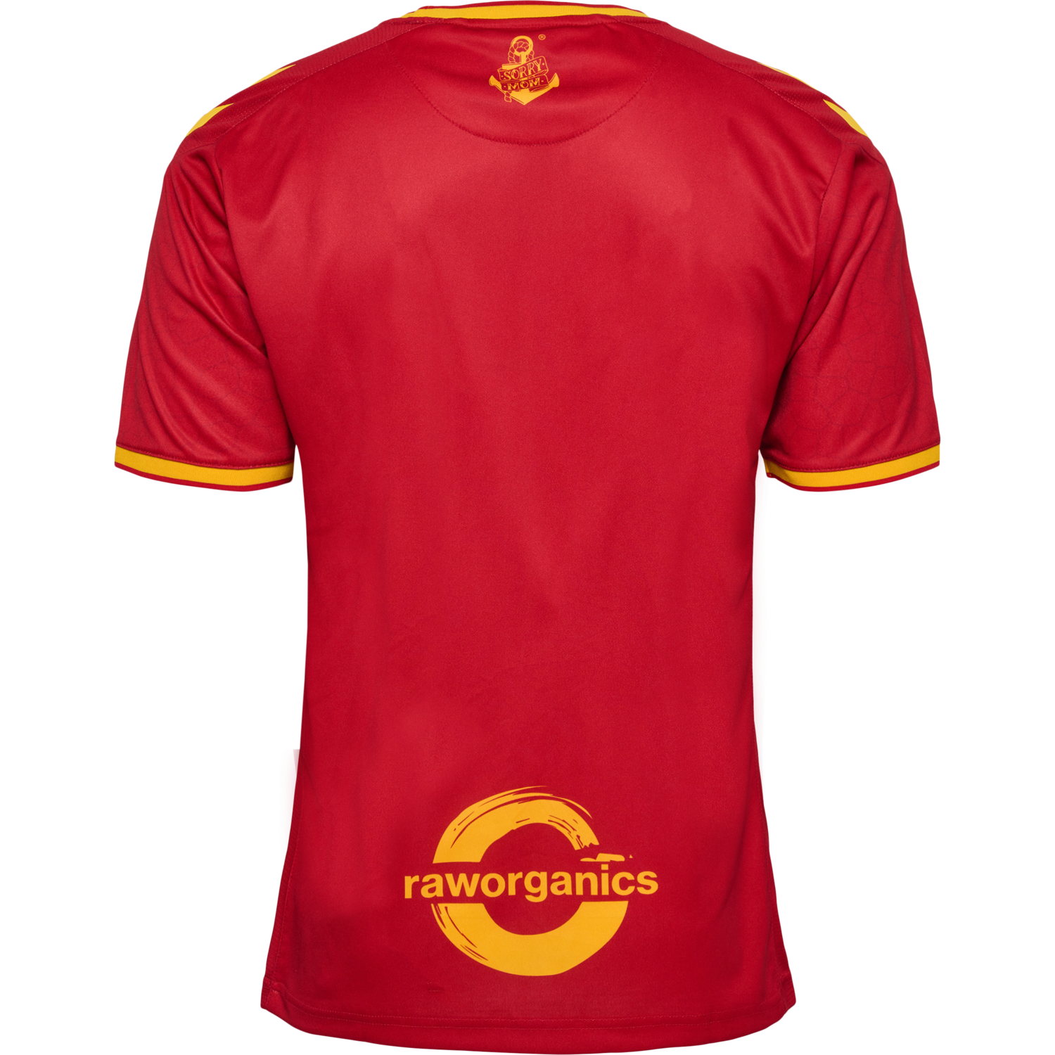 CSC 22/23 HOME JERSEY S/S, TRUE RED/SPORTS YELLOW W/SPONS, packshot