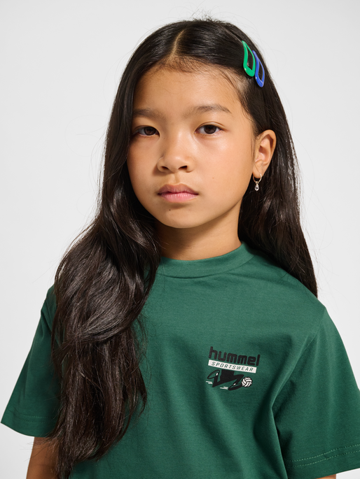 hmlJR REG T-SHIRT S/S RUNNER 2-PACK, SMOKE PINE/DEEP COBALT, model