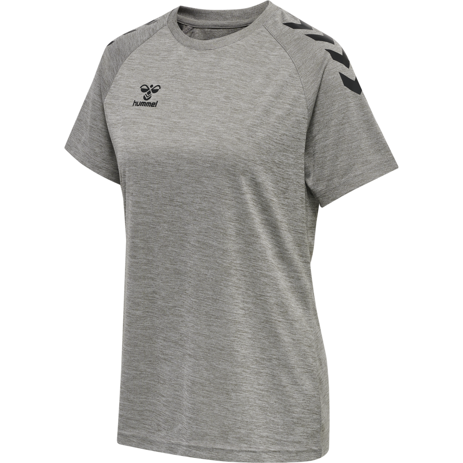 hmlCORE XK CORE POLY TEE  S/S WOMAN, GREY MELANGE, packshot