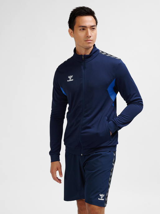 hmlAUTHENTIC PL ZIP JACKET, MARINE, model