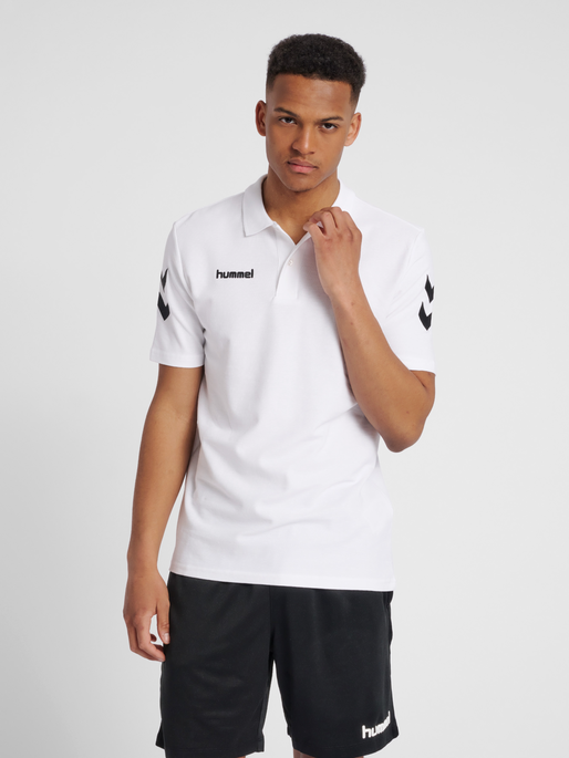 HUMMEL GO COTTON POLO, WHITE, model