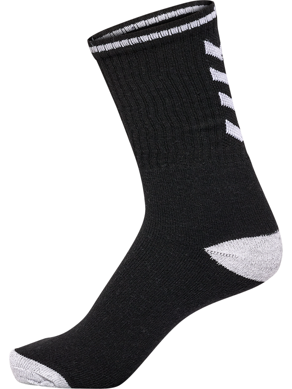 hml3-PACK SINGLE STRIPE CREW SOCK, BLACK, packshot