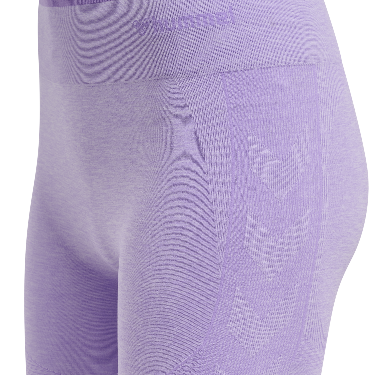 hmlMT UNA SEAMLESS MID WAIST SHORTS, LAVENDER MELANGE, packshot