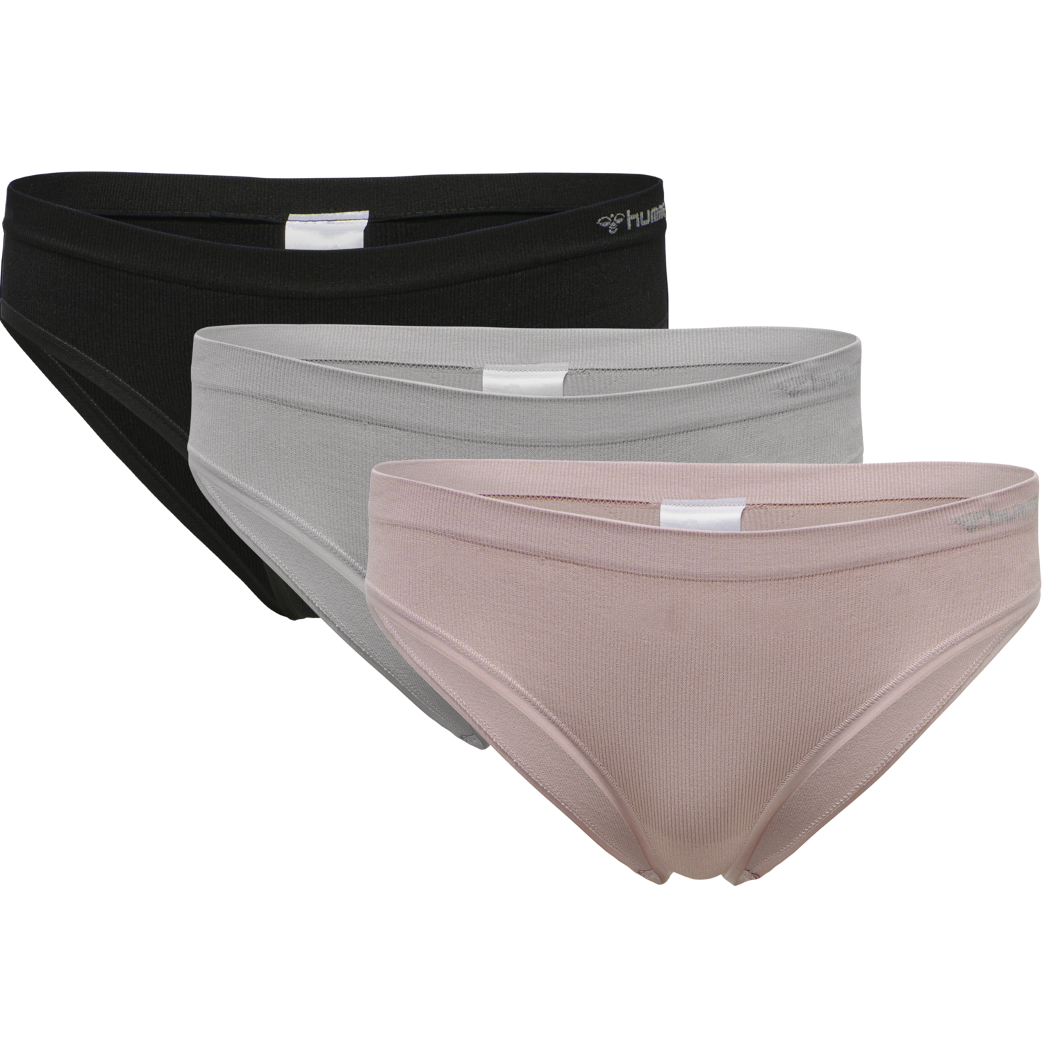 hmlJUNO 3 PACK SEAMLESS HIPSTER, ASH ROSE/BLACK/PALOMA, packshot