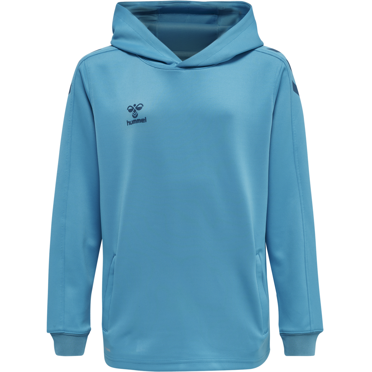 hmlCORE XK POLY KIDS SWEAT HOODIE, BLUE DANUBE, packshot