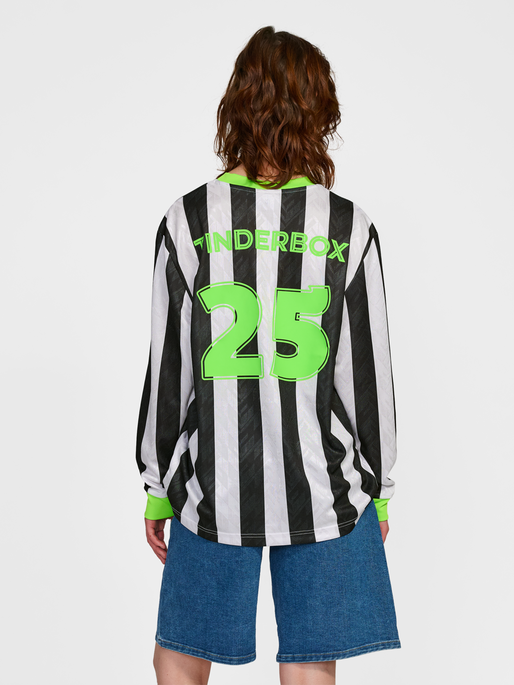 TINDERBOX 25 FOOTBALL JERSEY L/S, BLACK/WHITE, model